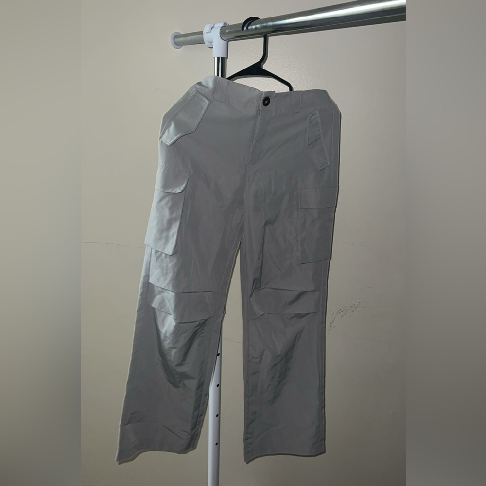 Womens Gray Cargo Pants